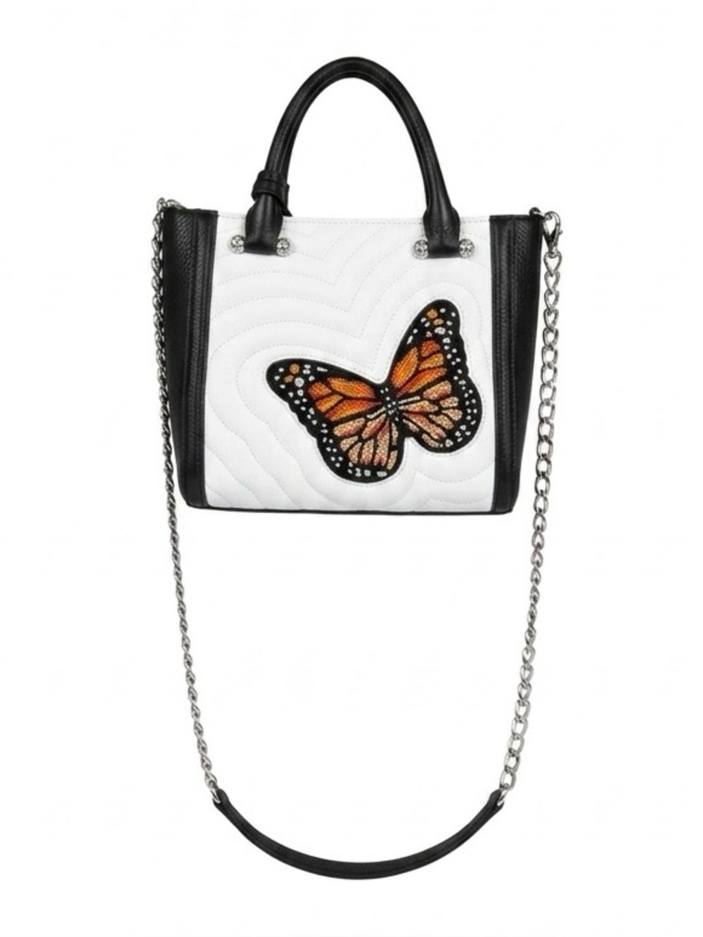 Brighton Beaded Monarch Dreams Butterfly Embroidered Handbag - Picture 2 of 5